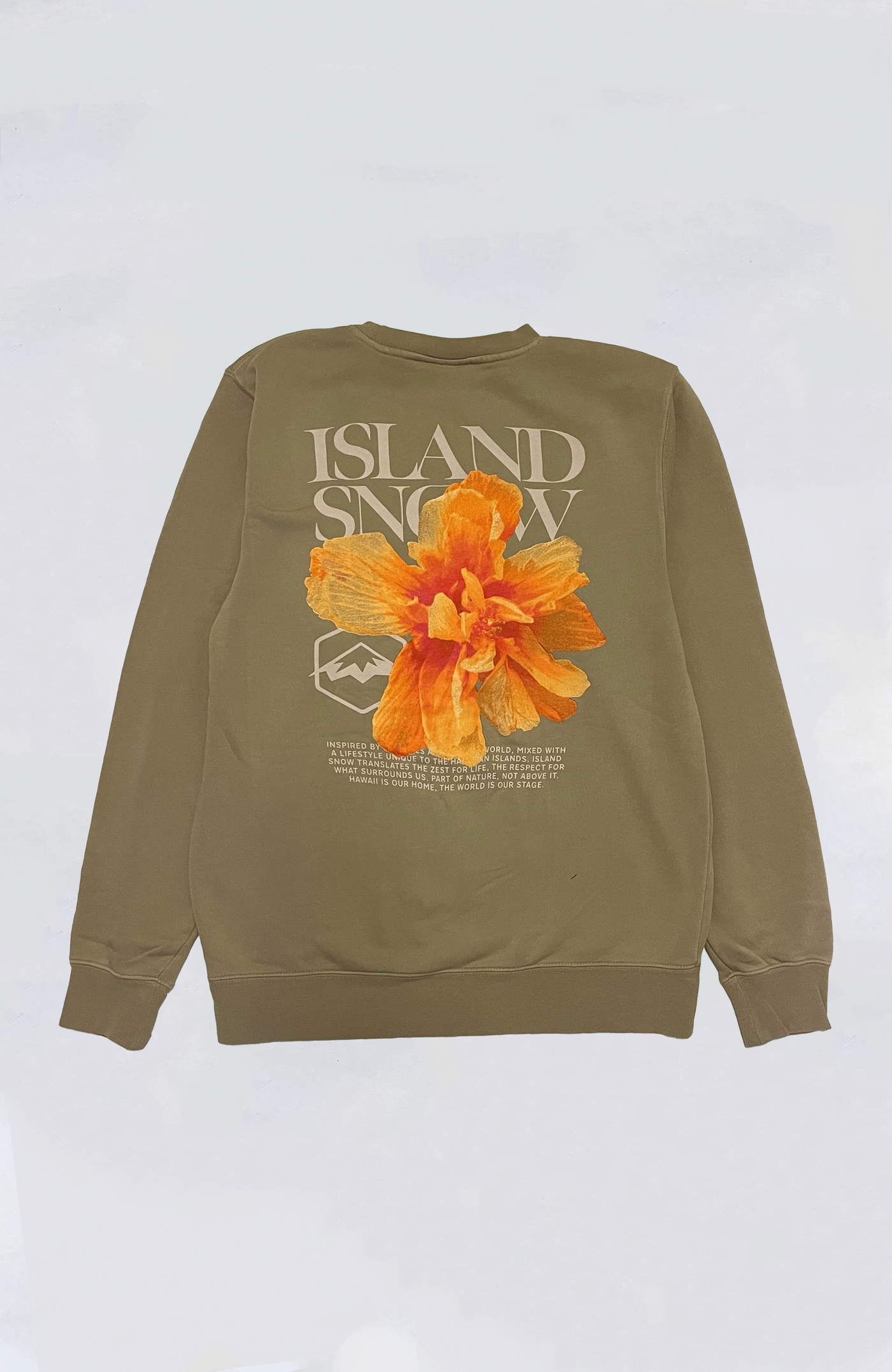 Island Snow Hawaii Garment Dyed Crew Sweat - IS Sunrise Hibiscus