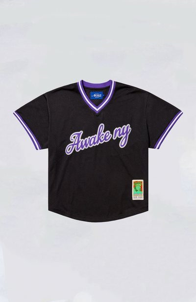 Awake NY - Script Embroidered Baseball Jersey