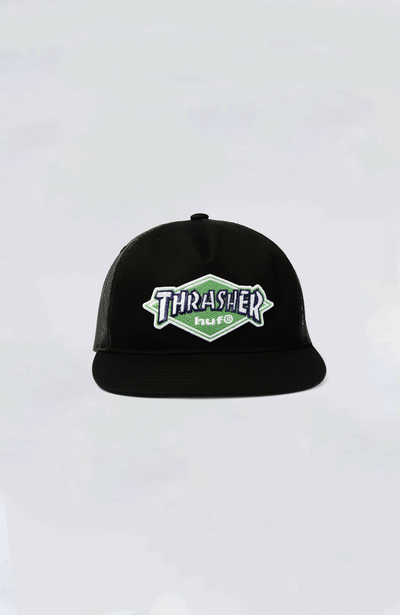 HUF - HUF X Thrasher Logo Twill Trucker Hat