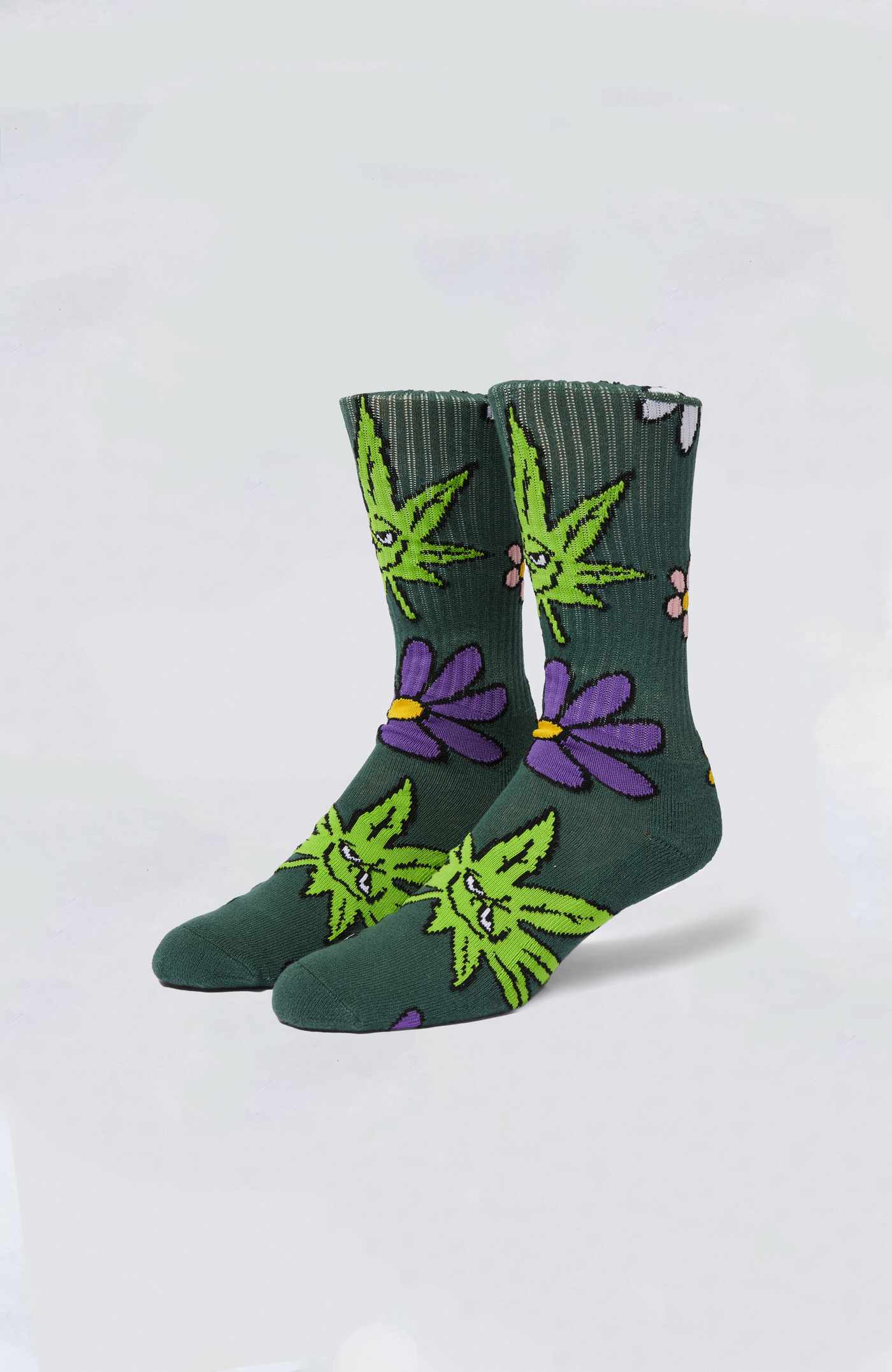 HUF Socks - Green Buddy Blossom TD Sock