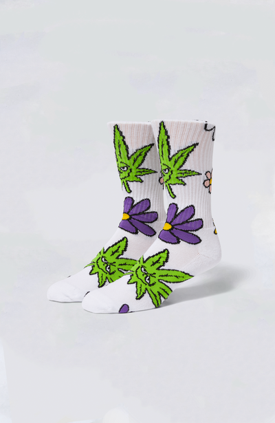 HUF - Green Buddy Blossom TD Sock