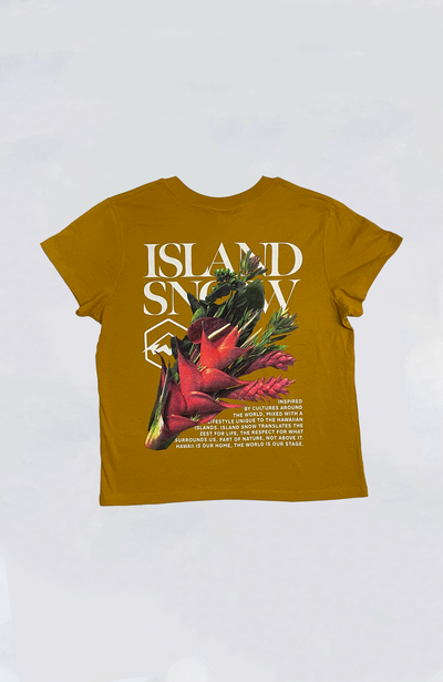 Women's Island Snow Hawaii Boyfriend Tee - IS Heliconia