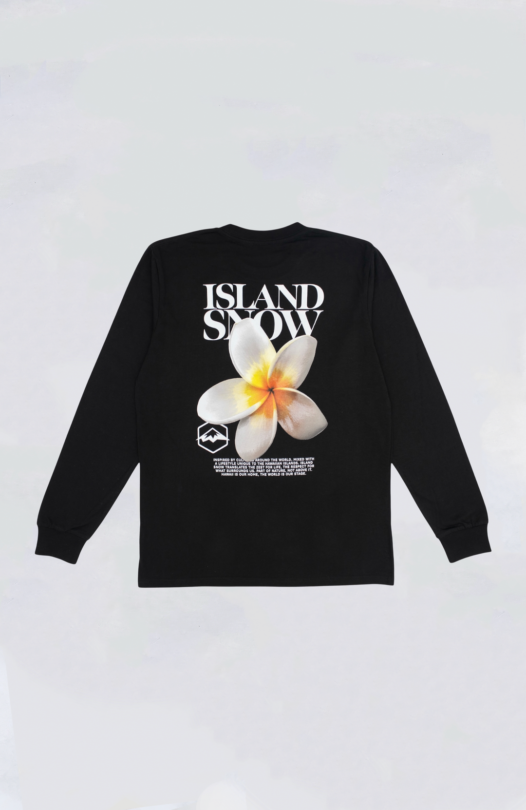 Plumeria Premium Heavyweight L/S Tee | Island Snow Hawaii
