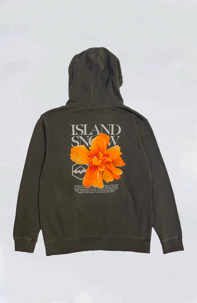 Island Snow Hawaii Garment Dyed Pullover Hoodie - IS Sunrise Hibiscus