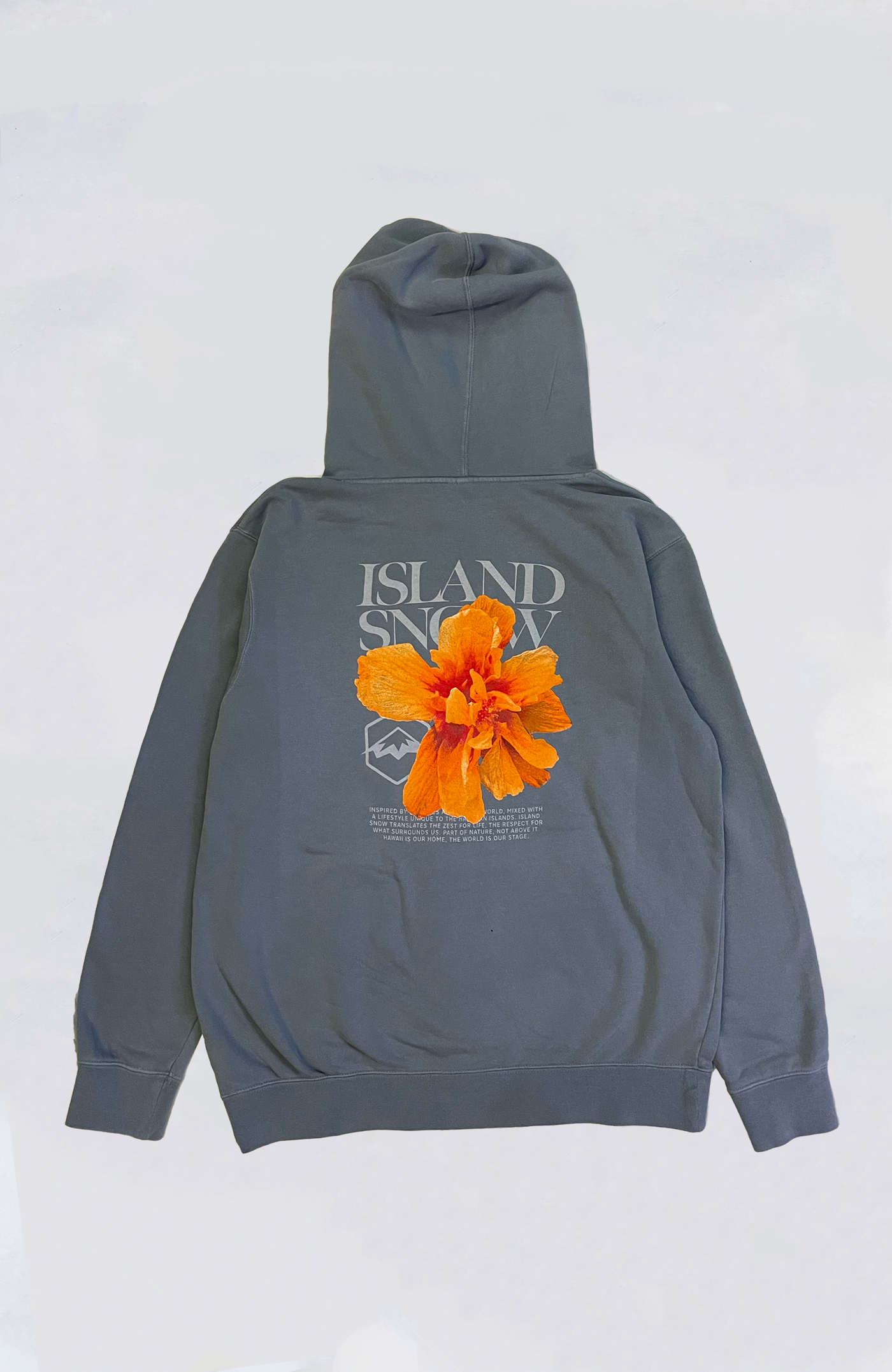 Island Snow Hawaii Garment Dyed Pullover Hoodie - IS Sunrise Hibiscus