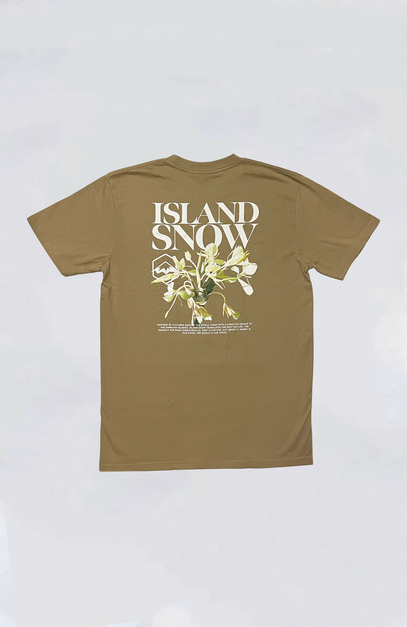 Island Snow Hawaii Premium Heavyweight Tee - IS White Ginger