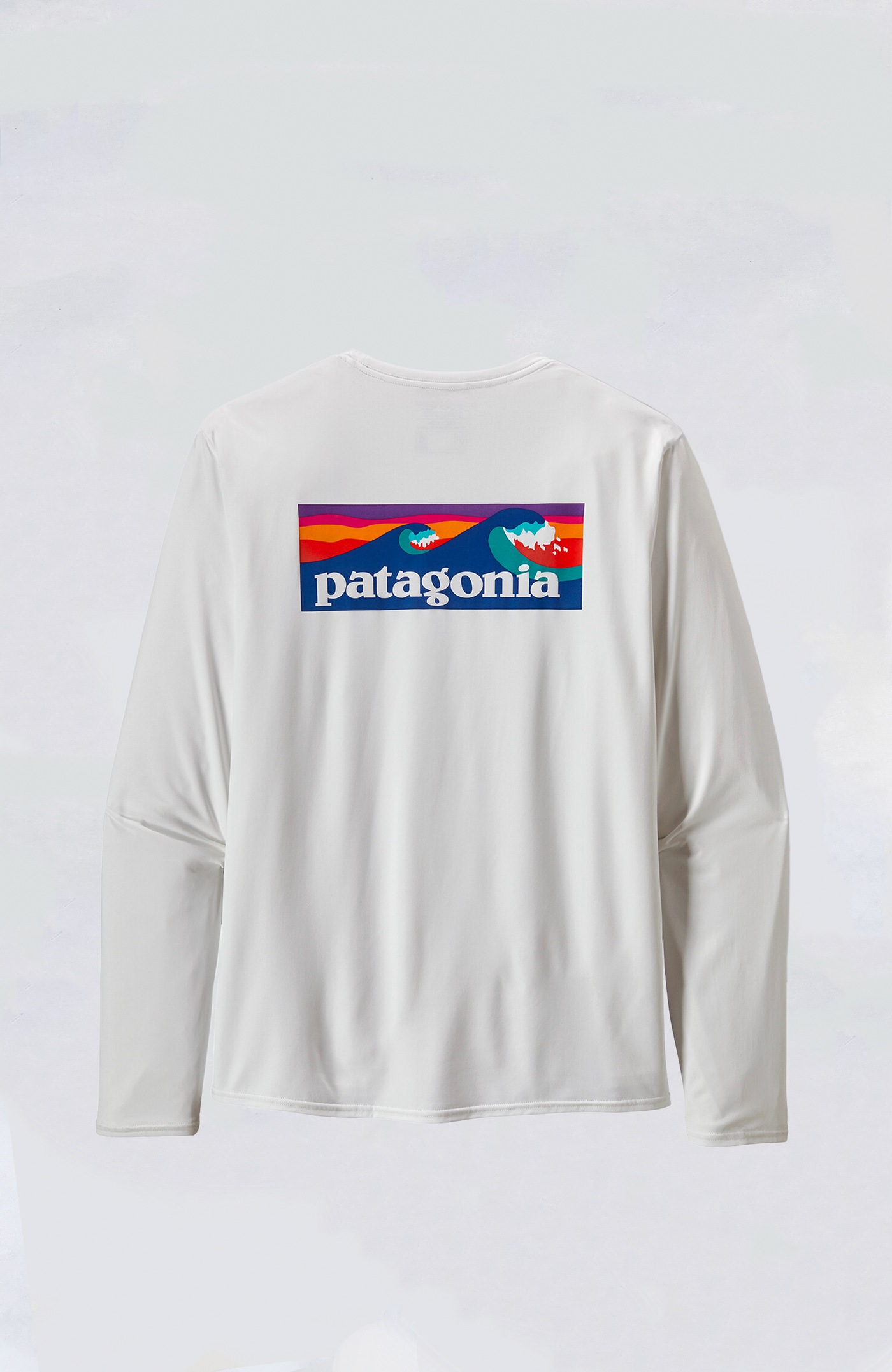 Patagonia Long Sleeve Tee - M's L/S Cap Cool Daily Graphic Shirt - Waters