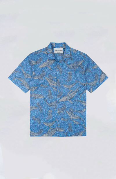 Tori Richard - Marine Mosaic Aloha Shirt