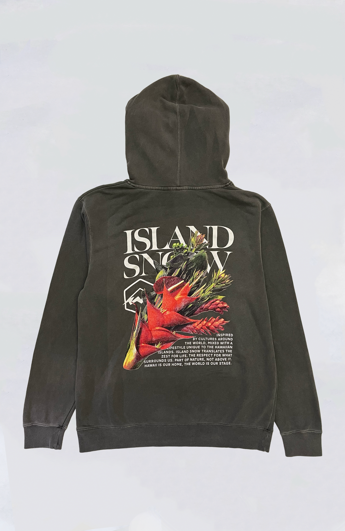 Island Snow Hawaii Garment Dyed Pullover Hoodie - IS Heliconia