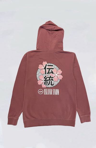 Island Snow Hawaii Garment Dyed Pullover Hoodie - IS Sakura